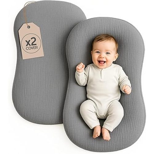 Portable Baby Cushion with 2 Washable Covers – Multi-Purpose Pad for Tummy Time, Supervised Play & Diaper Changes – Soft Cotton, Breathable & Travel-Friendly Design
