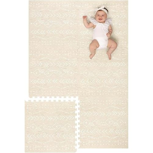 Lillefolk Baby Foam Play Mat - 6x4ft Beige