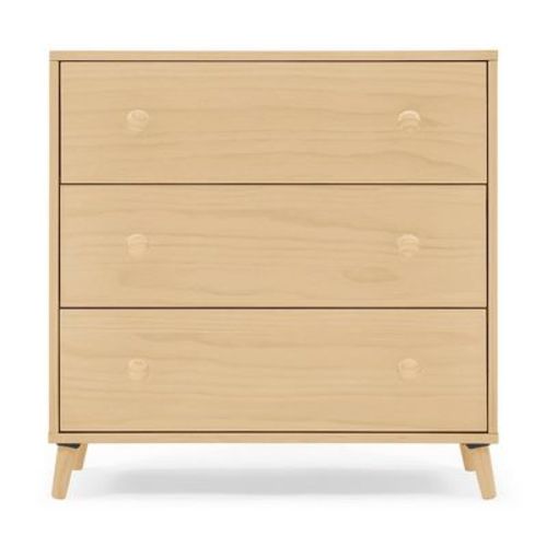 Delta Children Jordan 3 Drawer Dresser With Interlocking Drawers - Bianca White/natural