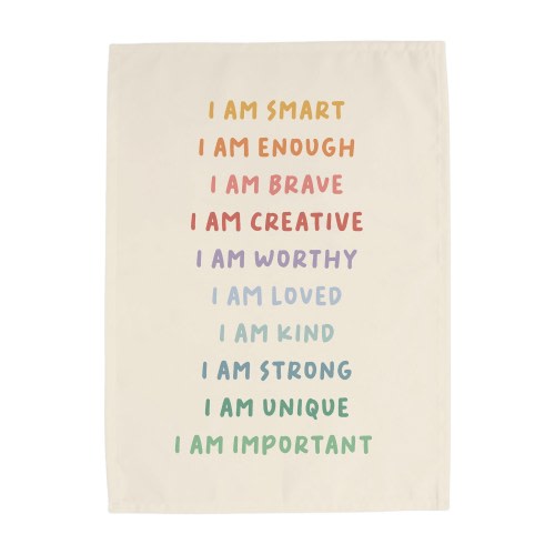 Daily Affirmations Easy Hang Banner™ for Kid's Rooms, Playrooms & Nursery. Kid's Room Wall Decor, Nursery Decor, Gift for Expecting Parent