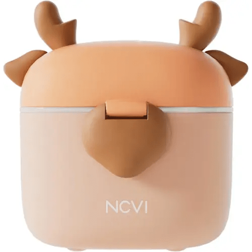 NCVI Baby Formula Dispenser On The Go, Formula Container To Go, Formula Holder for Travel, Outdoor Picnic with Baby Infant, Portable Container for Milk Powder, Snacks, Candy, Fruits (Brown Deer)