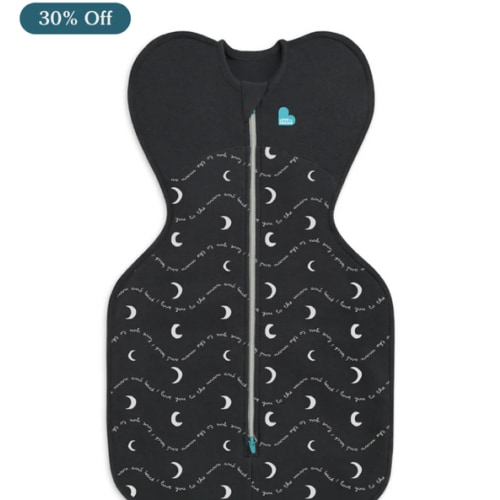 Love to Dream Swaddle Up™ 1.5 TOG Cotton Charcoal Moon and Back