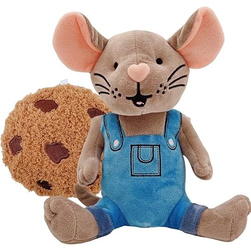 Please Give Mouse Cookies - Adorable Small Mouse Stuffed Animal Plush with Clothes - Ideal for Little Ones Who Love Cookies(9.5 Inches)
