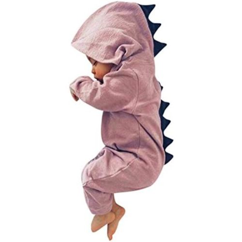 Noubeau Interesting Infant Baby Kids Cartoon Dinosaur Hooded Romper Jumpsuit Layette Sets Clothes