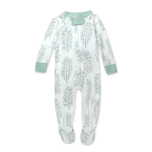 HonestBaby Sleep & Play Footed One-Piece Pajama Sleeper 100% Organic Cotton, Baby Boys