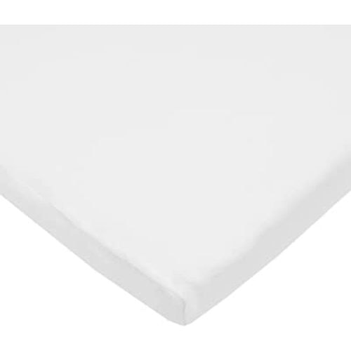 American Baby Company 100% Cotton Knit Fitted 18" x 36" Cradle/Bassinet Sheet - Compatible with Mika Micky Bassinet, White, Soft Breathable, for Boys and Girls