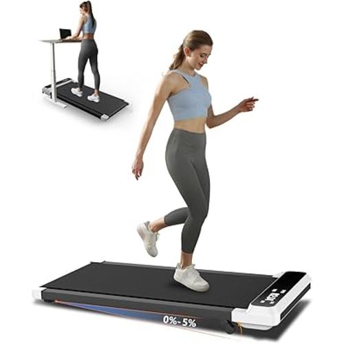 Walking Pad 2 in 1 for Walking and Jogging, Under Desk Treadmill for Home Office with Remote Control, Portable Walking Pad Treadmill in LED Display