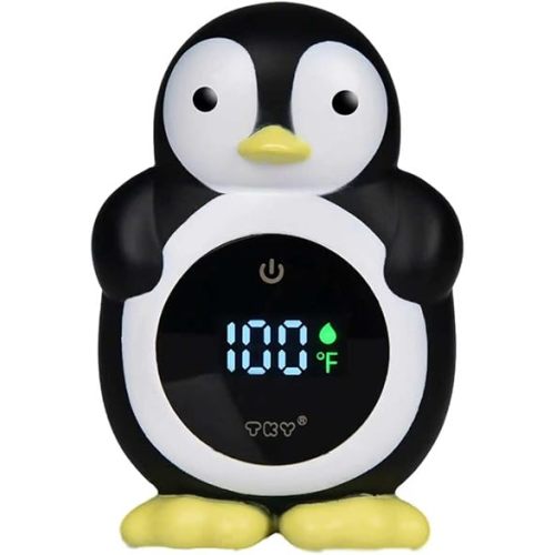 Baby Bath Thermometer - Digital Floating Water Thermometer with LED Display & Color Temperature Alerts, Rechargeable Bath Toy for Infant Bathtub Safety, Newborn Bath Essentials Gift