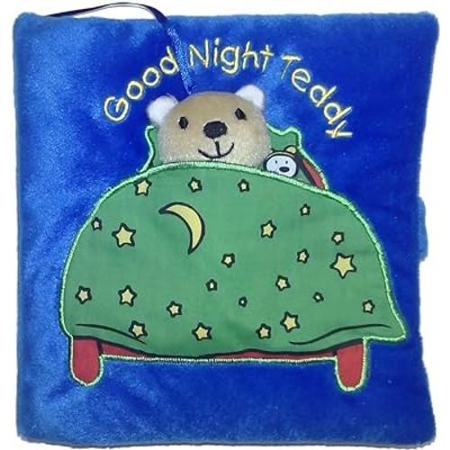 Good Night, Teddy: Interactive Soft Cloth Baby Book for Bedtime