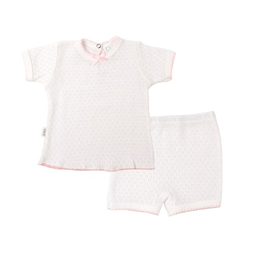 Paty Knit 2 PC Diaper Set with Shirt and Shorts