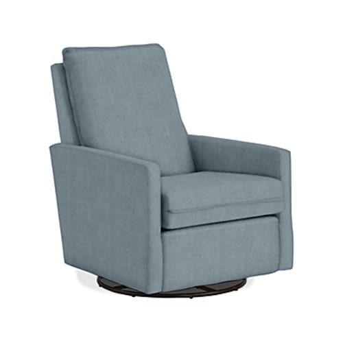 Best Chairs Amelia Swivel Glider in - Blue Slate