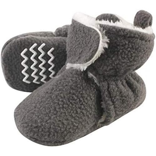 Hudson Baby Unisex Baby Cozy Fleece and Faux Sherpa Booties