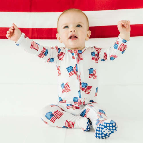 Red, White & Cute Footie