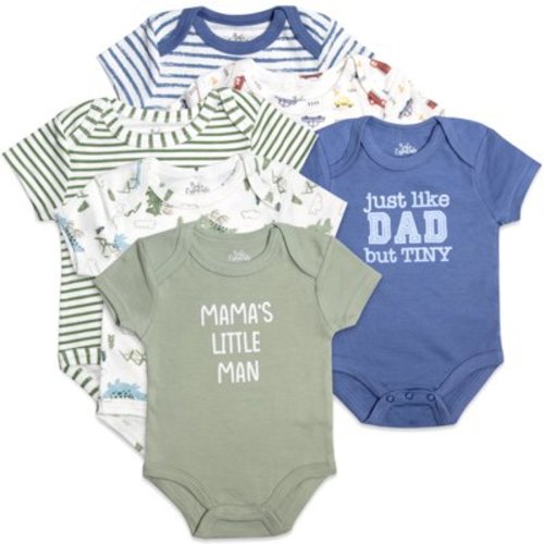Baby Essentials Baby Boys of 6 Months Mama’s Little Man Just Like Dad 6 Piece Bodysuit Set