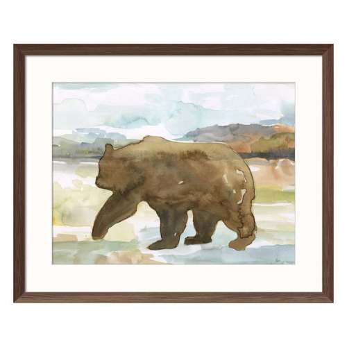 Lake & Lodge Glass Print Bear Print Wall Art, 21x17