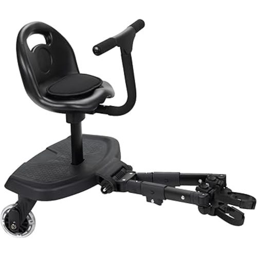 Universal 2-in-1 Stroller Board，Child Rider Stroller Attachment with Saddle Seat and Standing Platform ，Quick and Easy to Use, Safety Design 2025 Upgrade