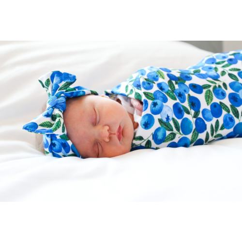 Blueberry Baby Swaddle Blanket, Baby Swaddle, Fruit Baby Blanket, Newborn Swaddle, Baby Blanket, Swaddle Set, Stretchy Knit Swaddle