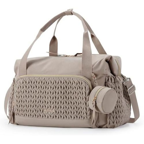 Diaper Bag Tote, Large Capacity with Pacifier Case - Taupe