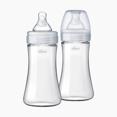 Chicco Duo Hybrid Baby Bottles with Invinci-Glass - Grey, 9 Oz