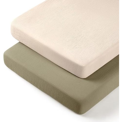 lulumoon Pack N Play Sheets: Soft & Breathable Playard Sheets for Boys and Girls - Fitted for Most Pack N Play and Playard Mattress