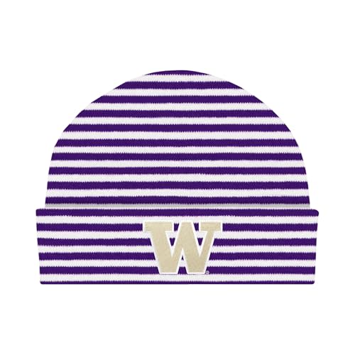 Creative Knitwear College Baby Striped Knit Cap - Team Logo, Multiple Colors for Baby Boys & Girls, (0-3 Months)