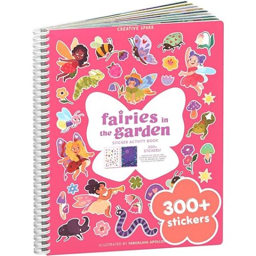Fairies in The Garden 300+ Kids Sticker Book by Cupkin Toddler Road Trip Coloring and Sticker Book, Road Trip Essentials, 8 Coloring Pages 8 Side by Side Scenes for Ages 2–8 Years