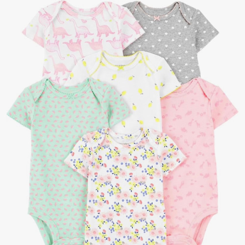 Simple Joys by Carter's Baby-Girls 6-Pack Short-Sleeve Bodysuit