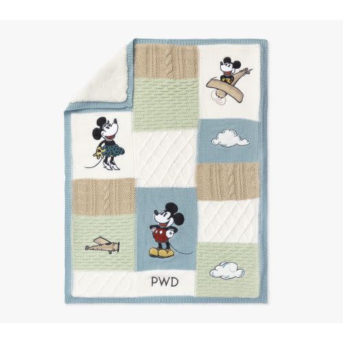 Disney Home x Sanderson Mickey Mouse Heirloom Baby Blanket