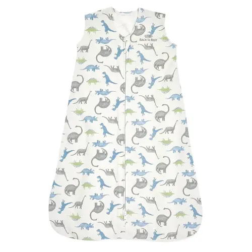 HALO SleepSack, 100% Cotton Wearable Blanket, Swaddle Transition Sleeping Bag, TOG 0.5, Watercolor Dinos, Medium, 6-12 Months