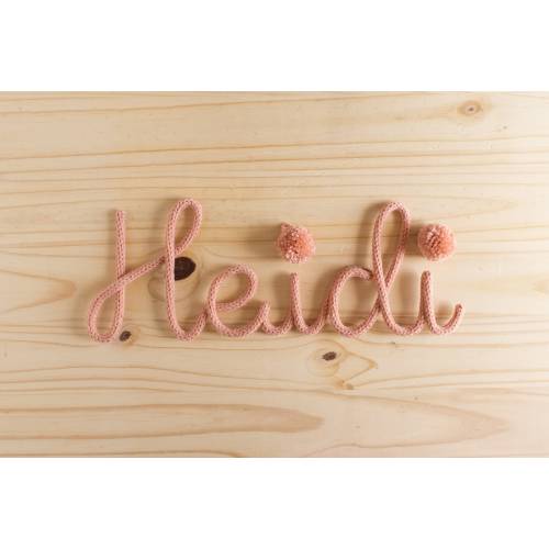 Personalized Baby Name Wall Hanging Knitted Wire | Children and Baby Bedroom, Birthday Decor, Boho Holiday Decor
