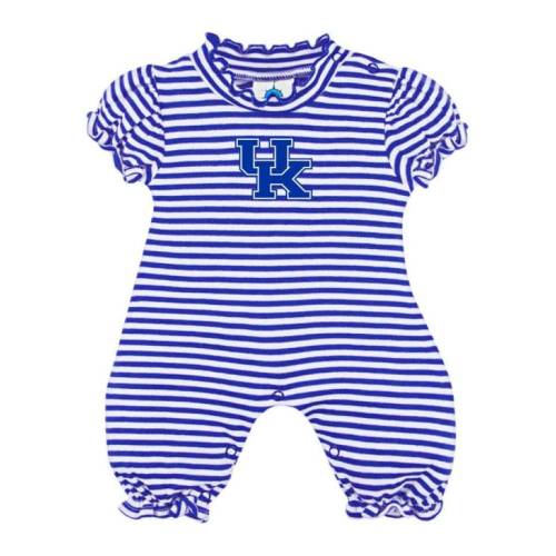 Kentucky Wildcats ROYAL Baby Striped Puff Sleeve Romper - 35010450