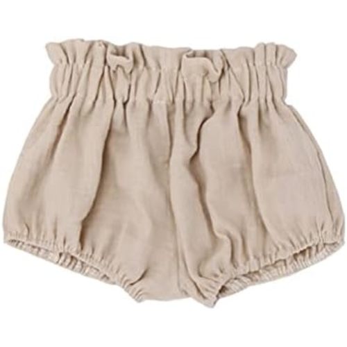 Baby Girls Ruffle Cotton Gauze Bloomer Shorts Infant Toddler Solid Color Summer Loose Harem Shorts