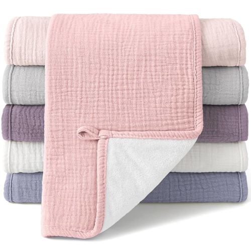 Bearmoss 100% Cotton Muslin Burp Cloths Sets 6 Pack 20x10inch Large Burping Clothes Extra Soft Absorbent for Newborn Unisex Baby Girls and Boys (Spring) : Amazon.com.au: Baby