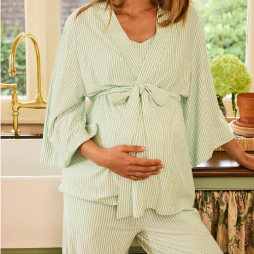 LAKE | Women | DreamModal Pajamas | Fog Maternity Kimono Bundle