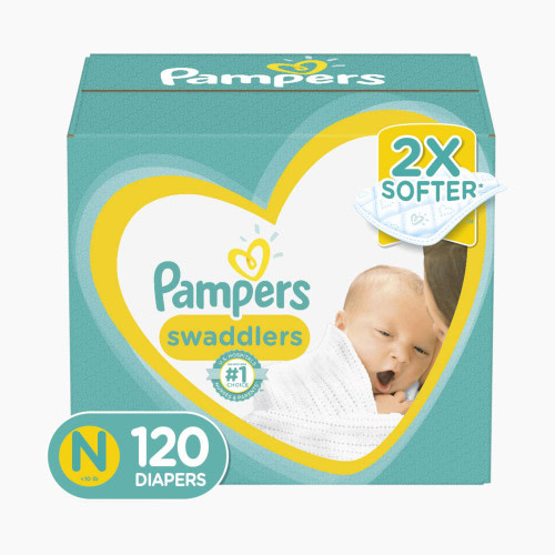 Pampers Swaddlers Disposable Diapers, Super Pack - Newborn, 84 Count