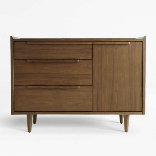 Tate 45.5" Walnut 3-Drawer Dresser