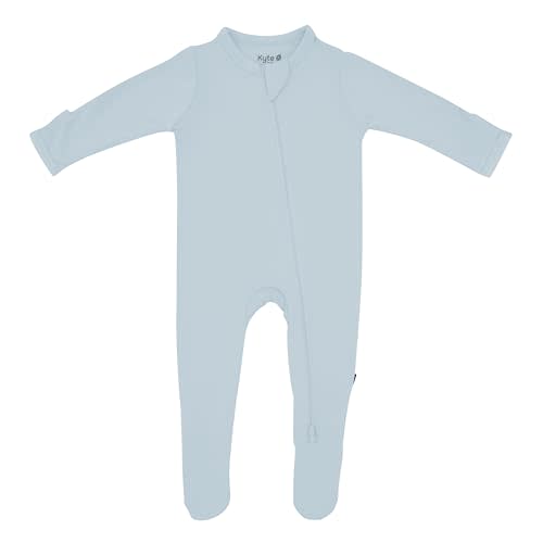 KYTE BABY Unisex Zipper Closure Footies, Rayon Made From Bamboo, 0-24 Months