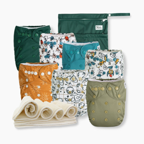 Nora's Nursery Cloth Pocket Diapers (7 Pack) - Outer Space