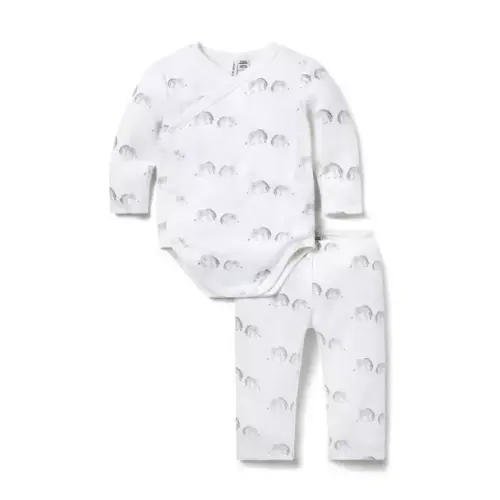 Newborn Jet Ivory Zebra Baby Zebra Wrap Matching Set by Janie and Jack