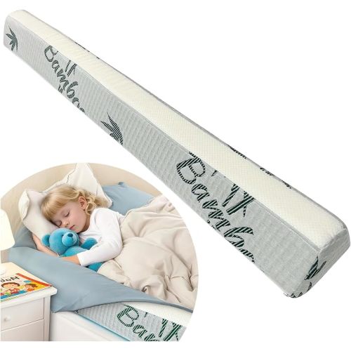 Baby Bed Bumpers for Toddlers | Foam Bed Guard Rail for Kids Bed Twin Full Queen King Size Bed, 2 Pack