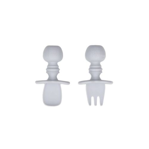 Bumkins Silicone Chewtensils, Color: Gray