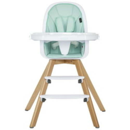 Babyjoy 3 in 1 Convertible Wooden High Chair Baby Toddler Highchair w/ Cushion is Beige