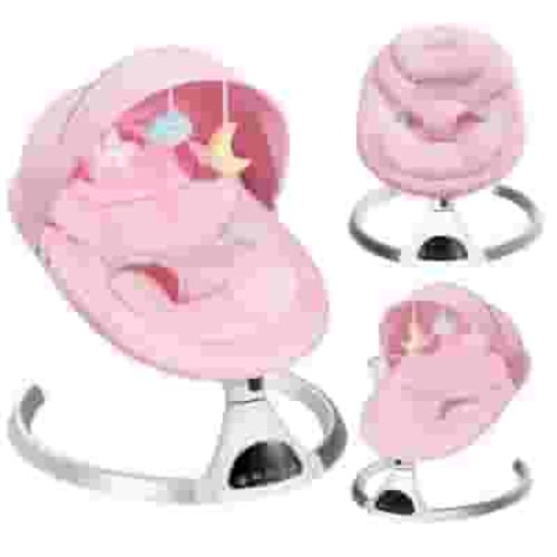 HARPPA Electric Baby Swing for Infants with Remote Control, 5 Sway Speed, Bluetooth Music, Pink