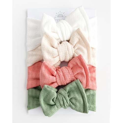 Solid Spring Basics | Pointelle Oversized Bow Knot Bundle | Harper + Remi