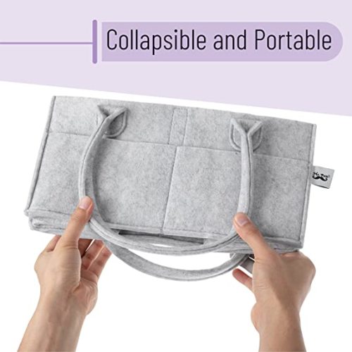 Mr. Pen- Baby Diaper Caddy Organizer, Car Caddy, Portable Organizer for Changing Table, Nursery - Gray
