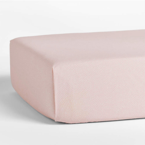 Batik Hushed Violet Organic Cotton Baby Fitted Crib Sheet by Leanne Ford