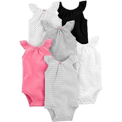 Simple Joys by Carter's baby-girls 6-pack Short-sleeve Bodysuit