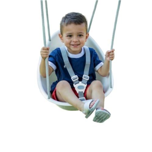 Swurfer Coconut Toddler Swing – Comfy Baby Swing Outdoor, 3- Point Adjustable Safety Harness, Secure, Safe Quick Click Locking System, Blister-Free Rope, Easy Installation, Ages 6-36 Months