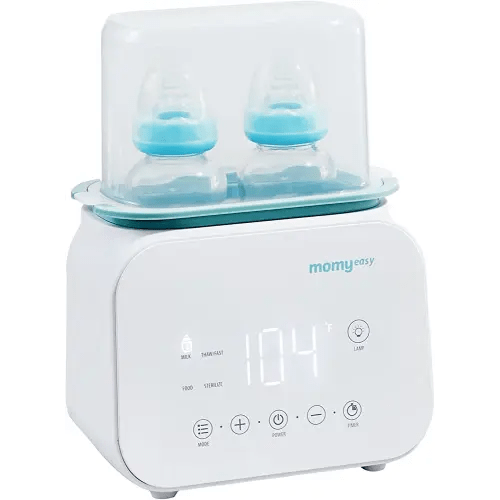 MOMYEASY Bottle Warmer, Fast Baby Bottle Warmer for Breastmilk Formula, 7-in-1 Food Heater&Breast Milk Defrost with LCD Display, Baby Formula Warmer for All Bottles with 24H Temperature Control