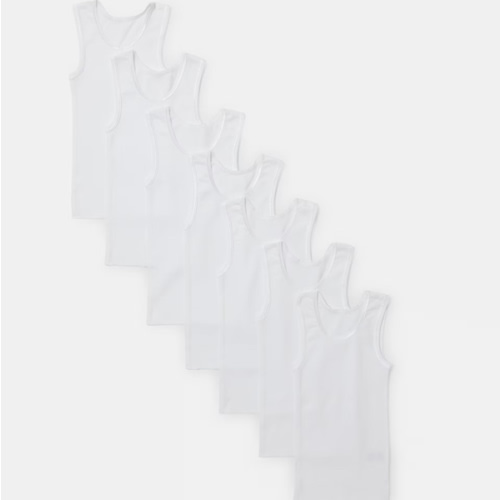 7 Pack Baby Singlets - Kmart